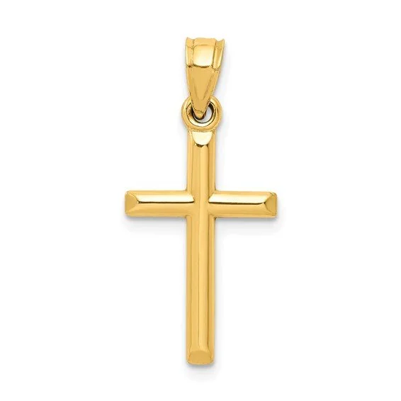 10K Hollow Cross Pendant