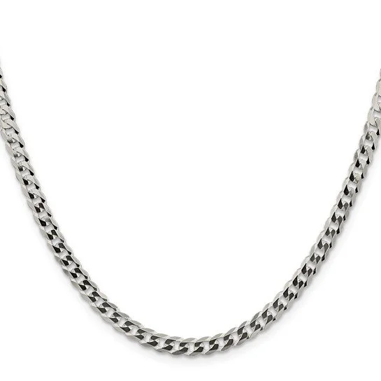 Sterling Silver Flat Curb Chain