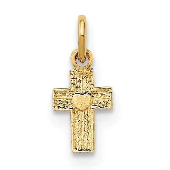 14K Tiny Cross Pendant