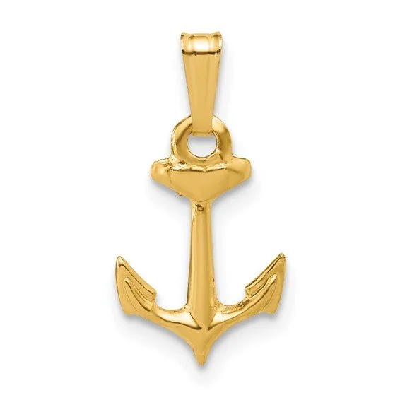 14K GF Anchor Pendant
