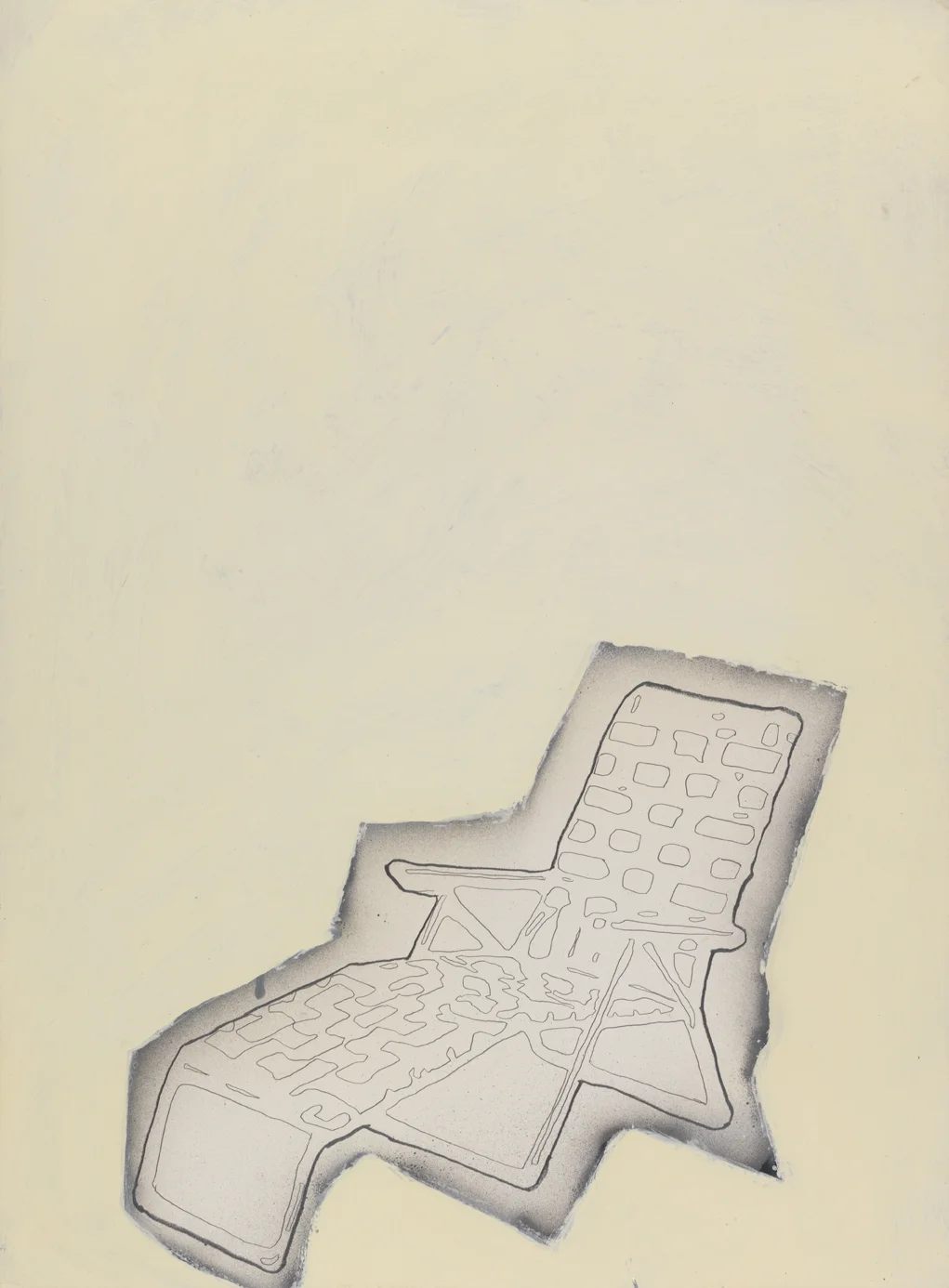   Resort Group   1980  graphite, spray enamel and oil-based enamel on paper  30 x 22 in / 76.2 x 55.9 cm 