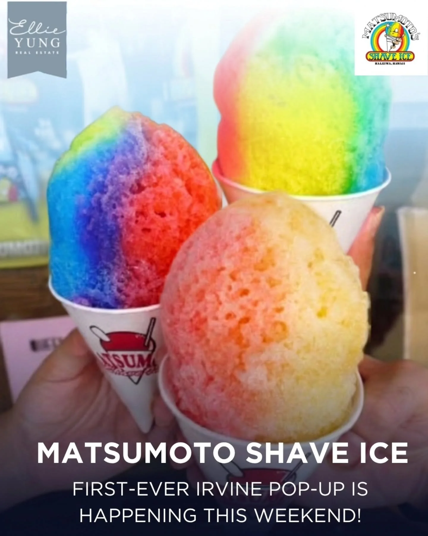 🚨 Hawaii's famous Matsumoto Shave Ice is coming to Irvine! 🍧🌺

Save this post and tag a friend who loves Hawaiian treats! 👇🏻

Serving the North Shore since 1951, @matsumotoshaveice is celebrating its 75th anniversary with two special Irvine even