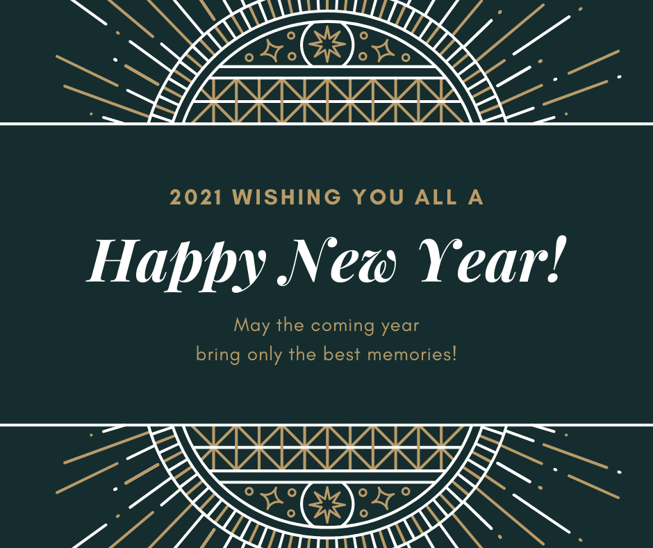Happy New year 2021 wishing all our members a very happy new year 