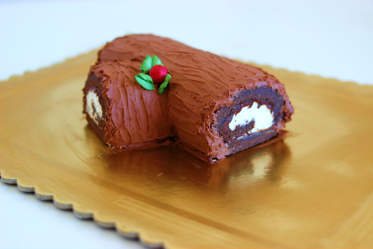 Tronchetto Di Natale Con Ganache Al Cioccolato.Tronchetto Di Natale Senza Cottura La Pasticciona Vegana