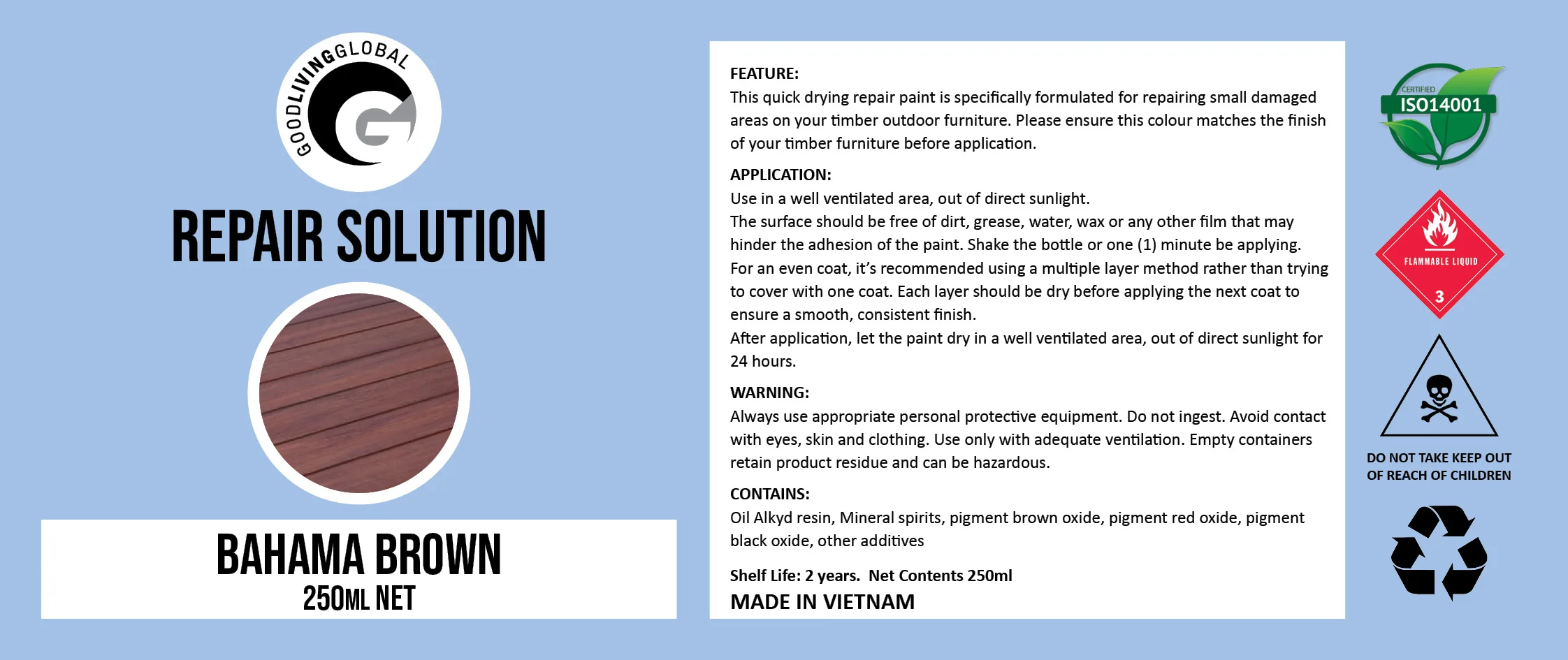 250ml Bahama Brown Repair Solution