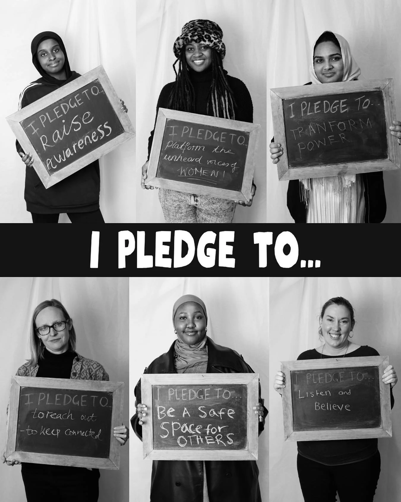 NEIGHBOURHOOD/SISTERHOOD 
images &amp; words of affirmation &amp; resistance
raising awareness &amp; keeping our community safe for everyone 

#PLEDGEPORTRAITS
Marking International Women&rsquo;s Day 2025

I PLEDGE TO&hellip; raise awareness | platfo