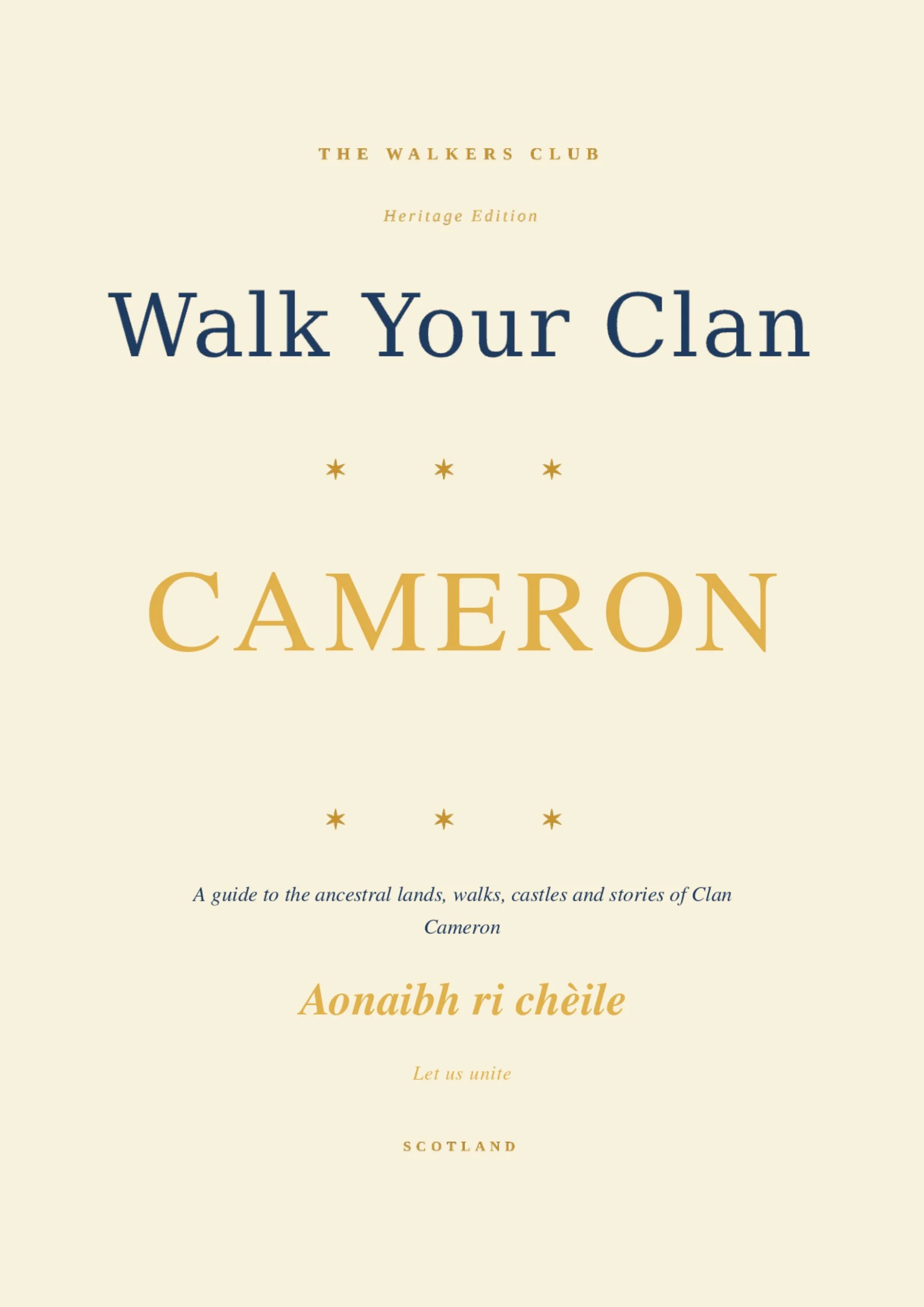 Walk Your Clan: Cameron — Heritage Edition