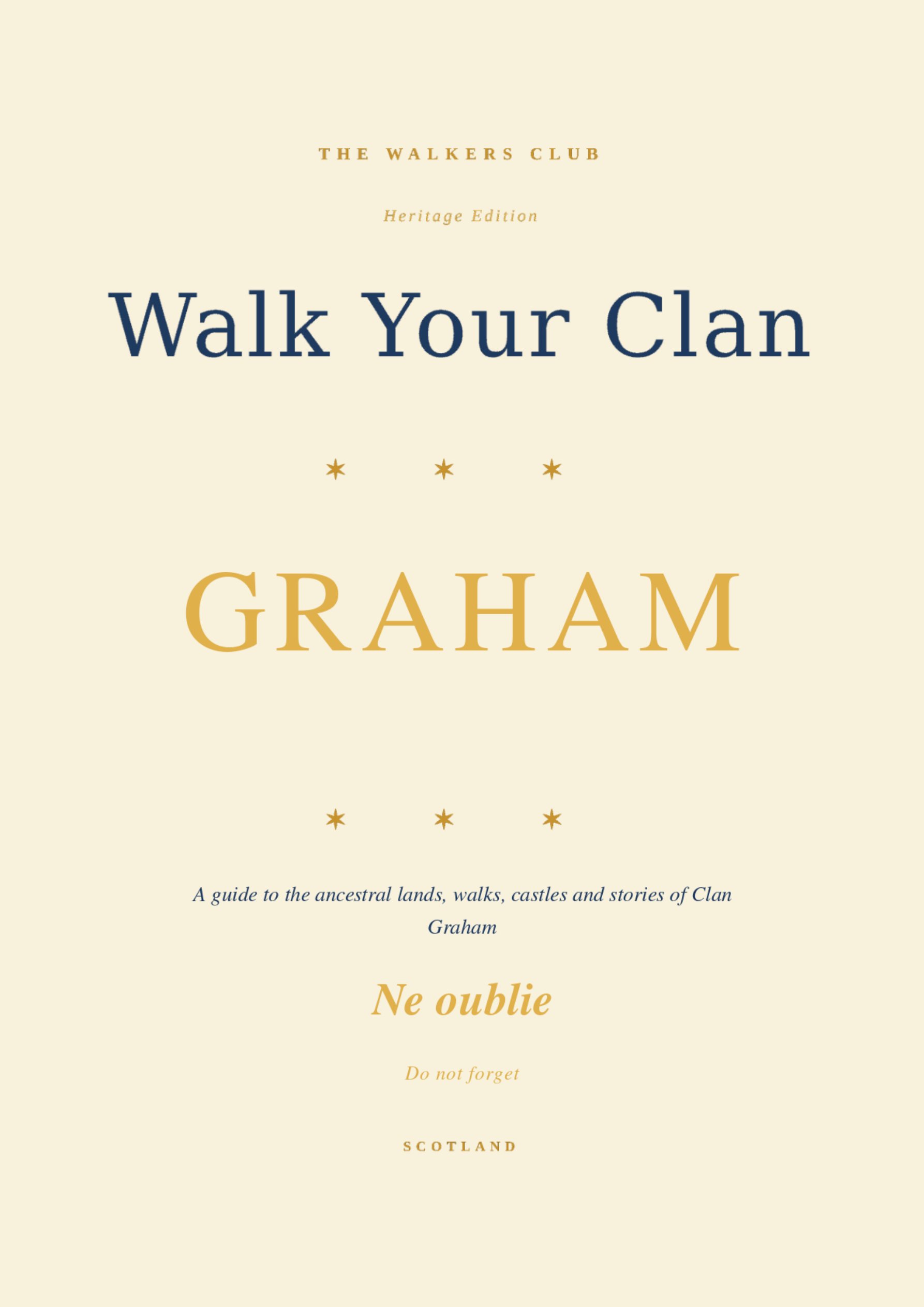 Walk Your Clan: Graham — Heritage Edition