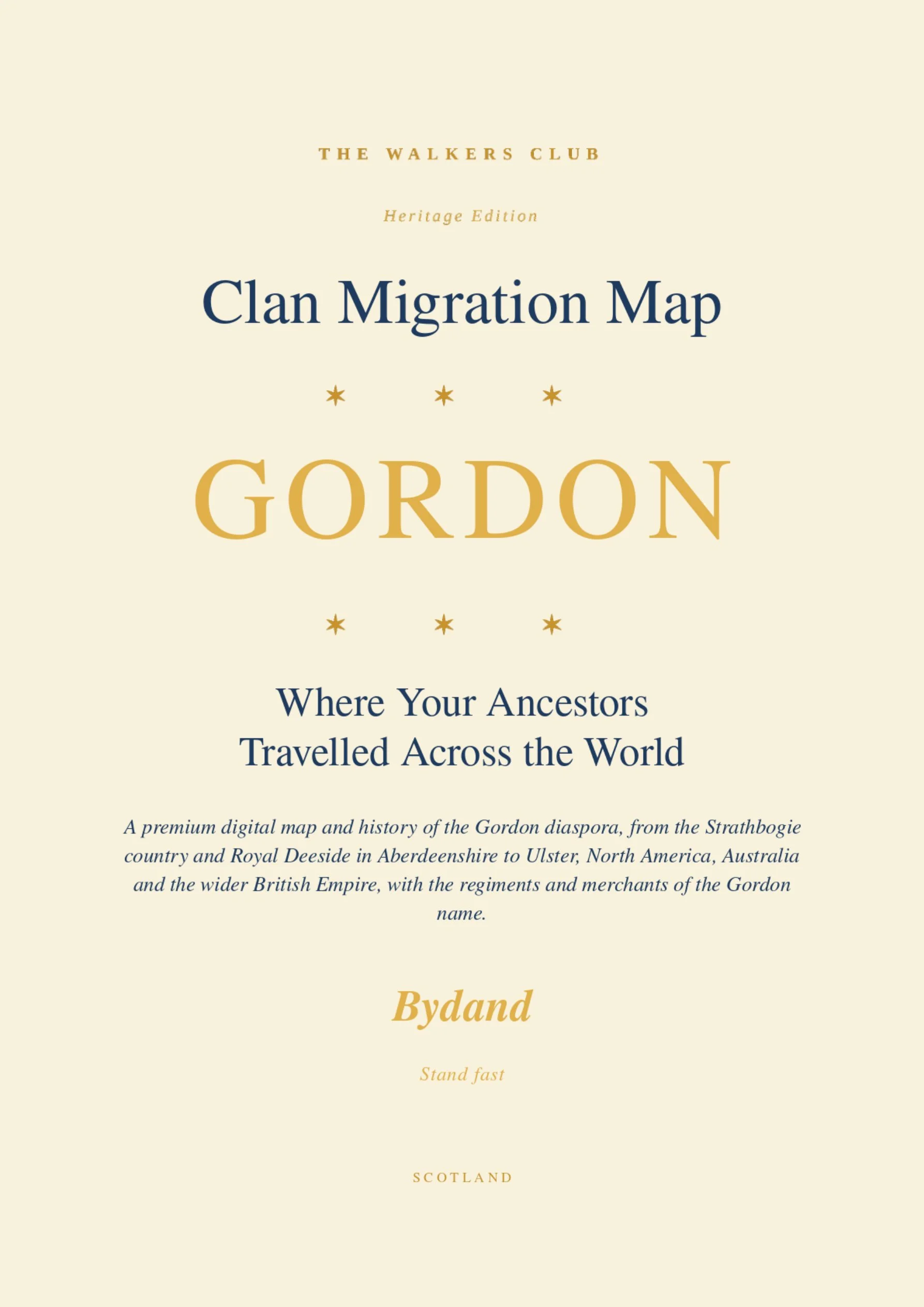 Clan Migration Map: Gordon