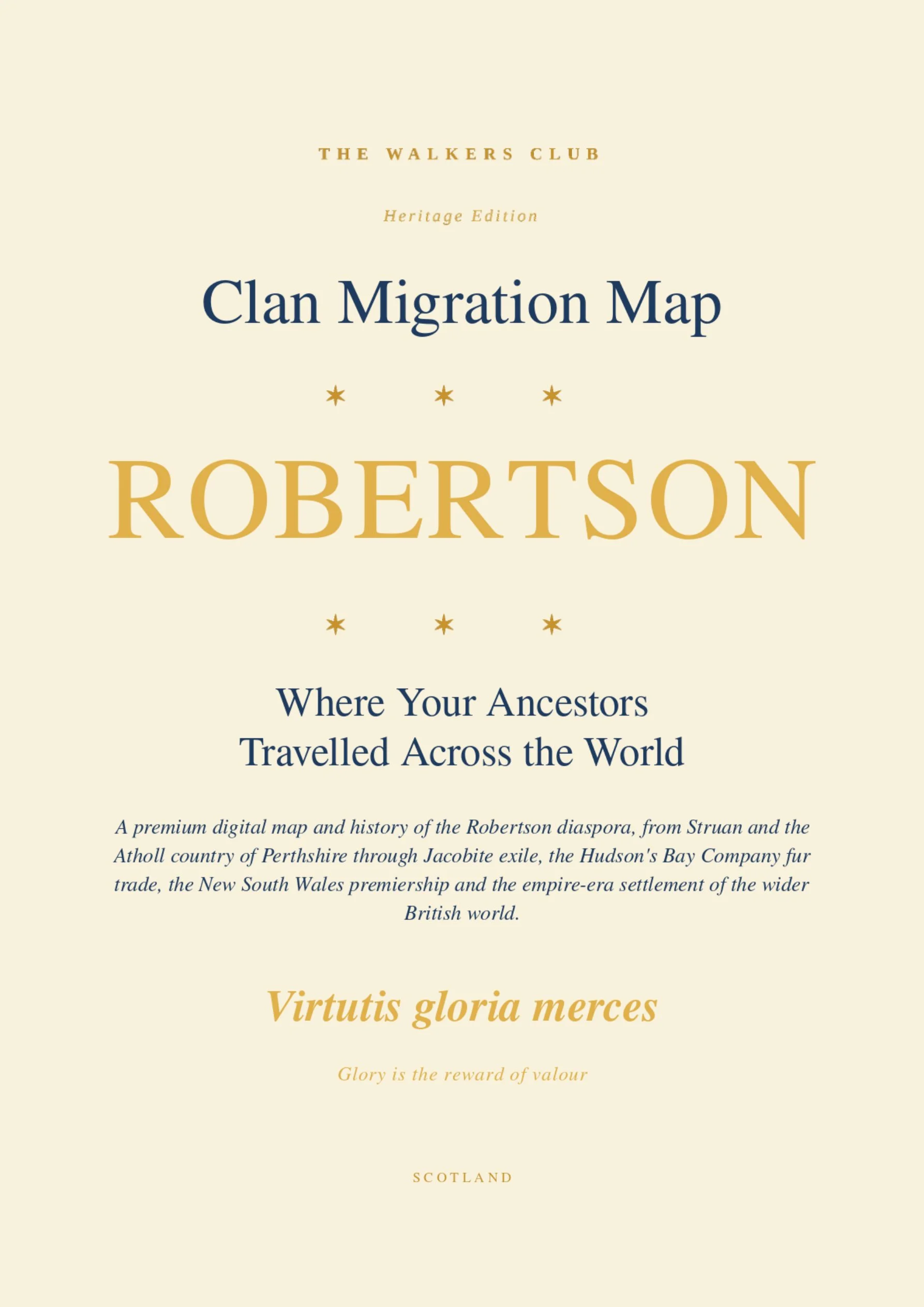 Clan Migration Map: Robertson