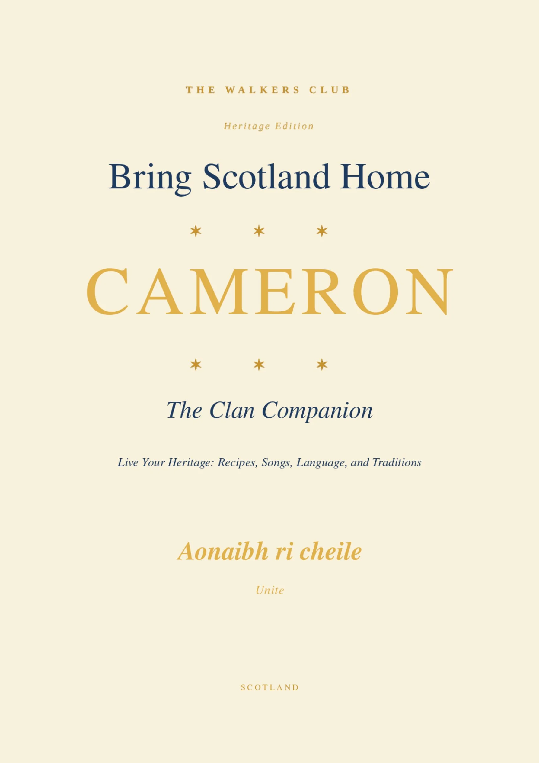 Bring Scotland Home: Cameron