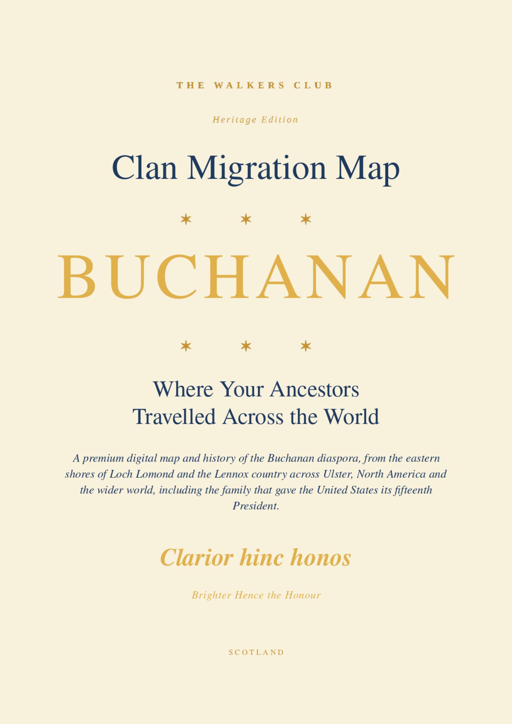 Clan Migration Map: Buchanan