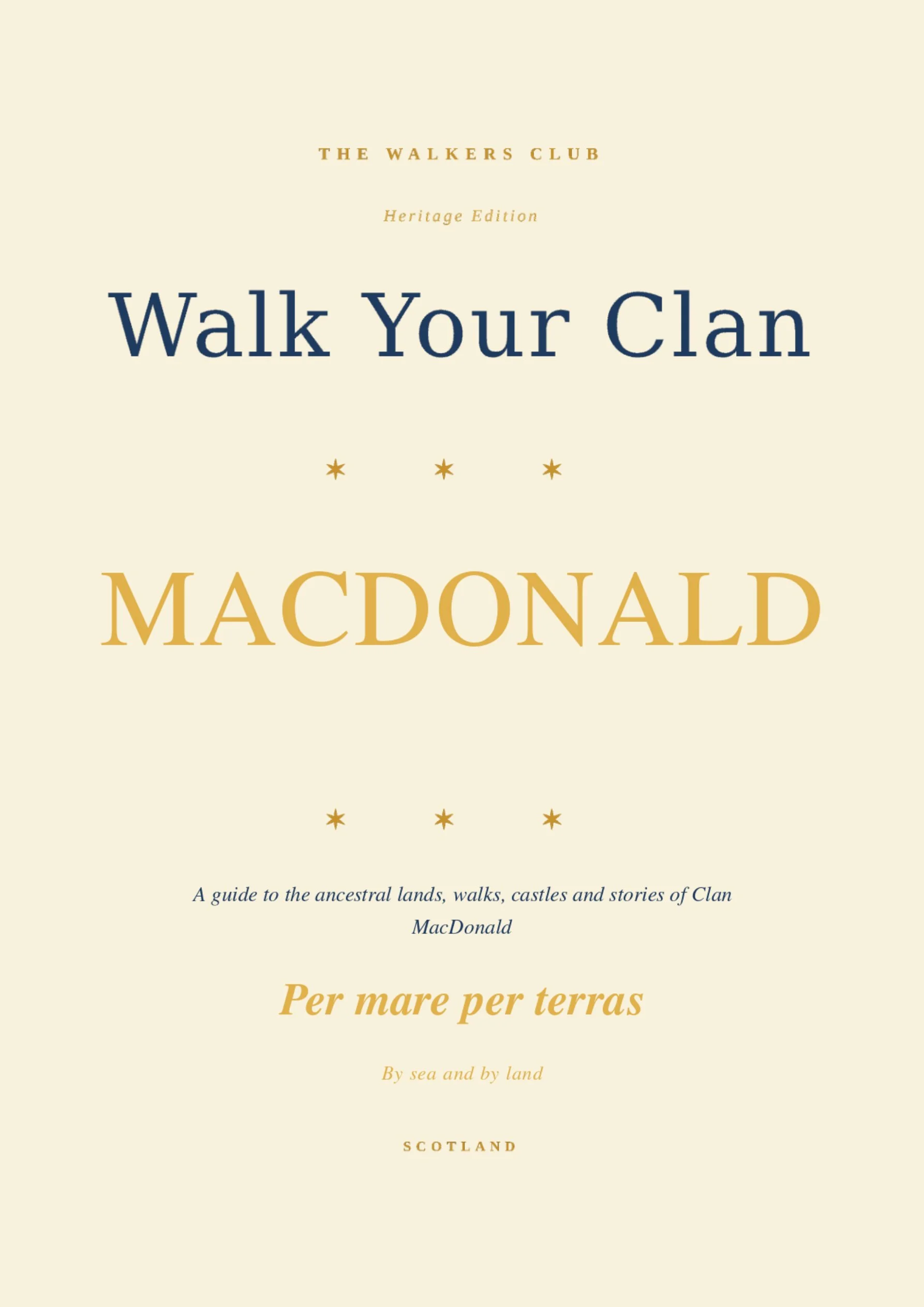 Walk Your Clan: MacDonald — Heritage Edition