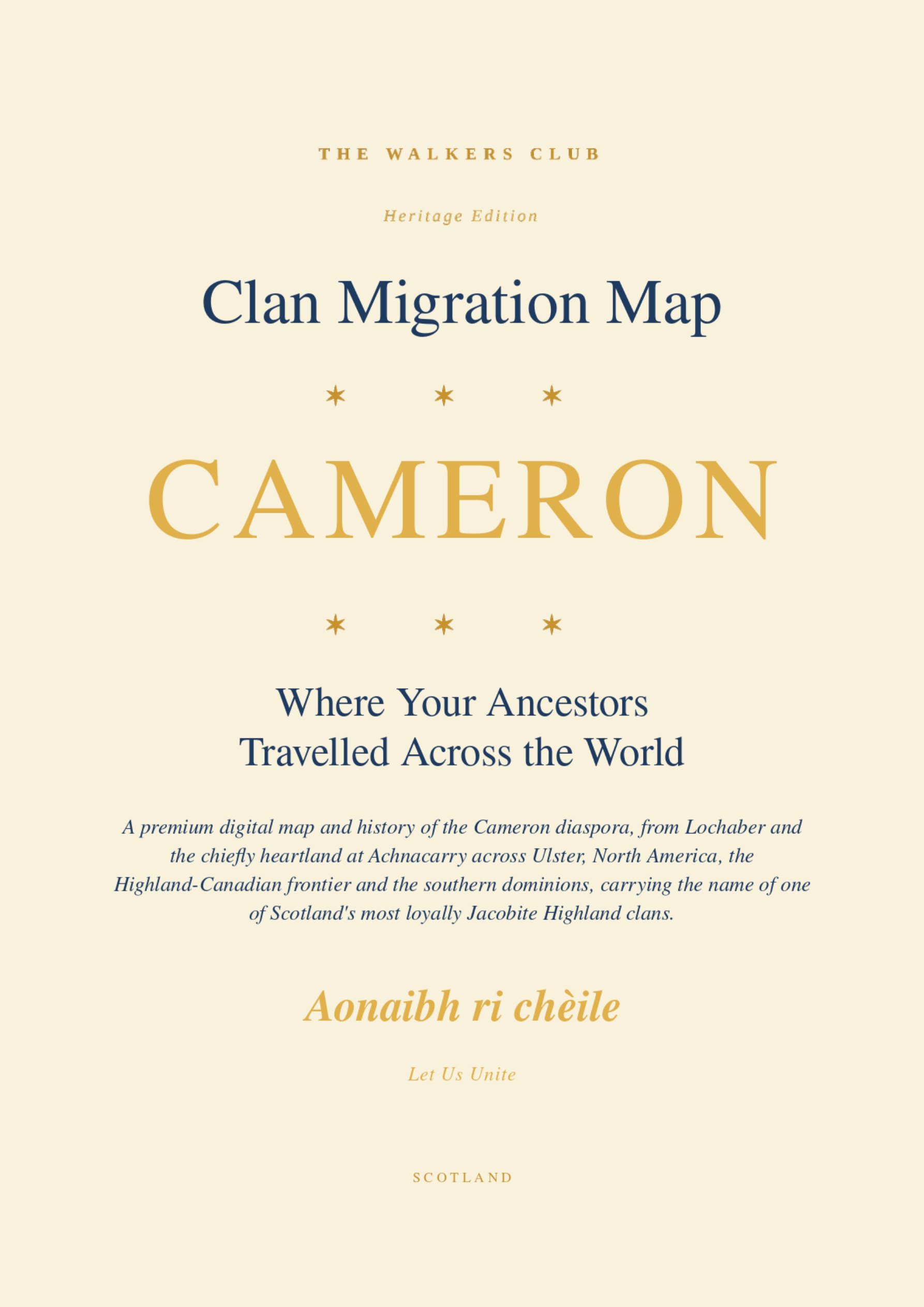 Clan Migration Map: Cameron