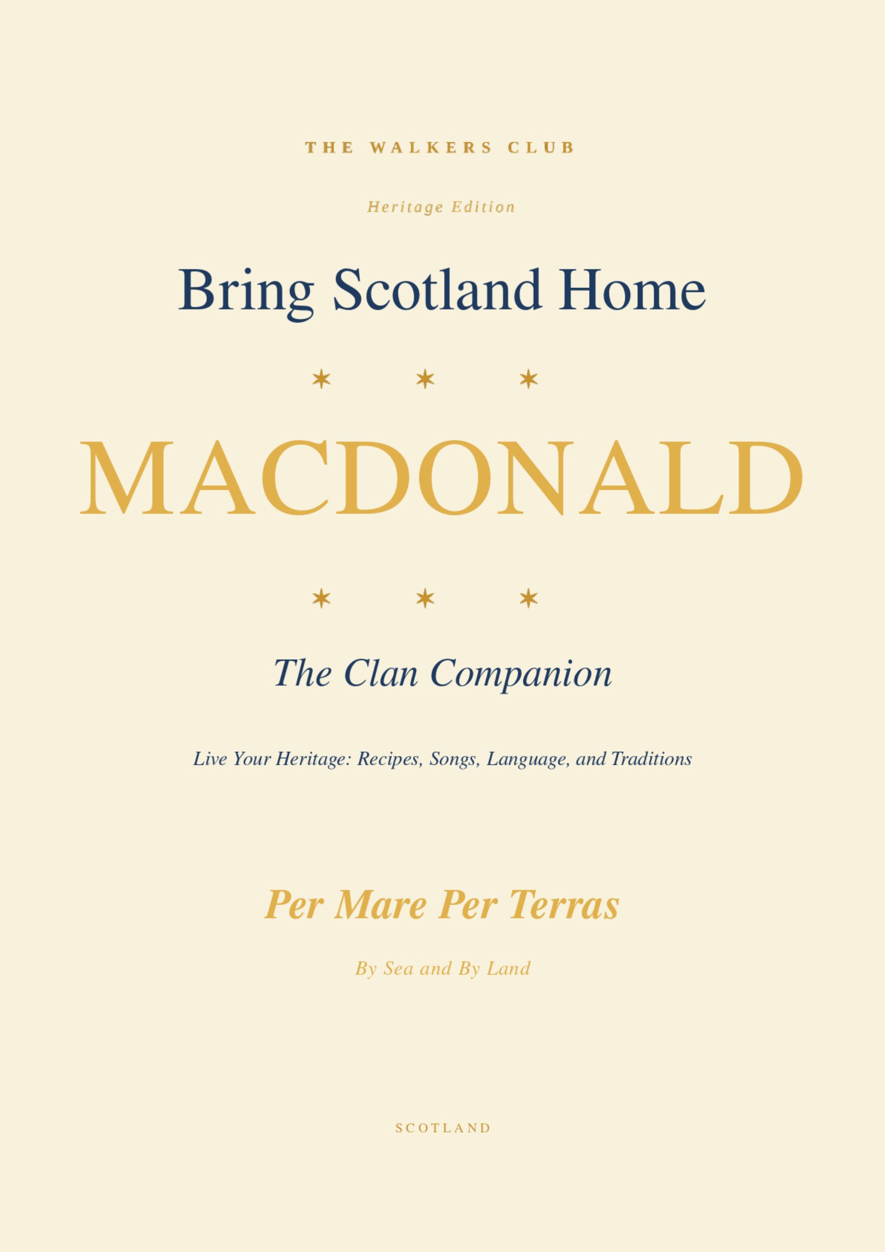 Bring Scotland Home: MacDonald