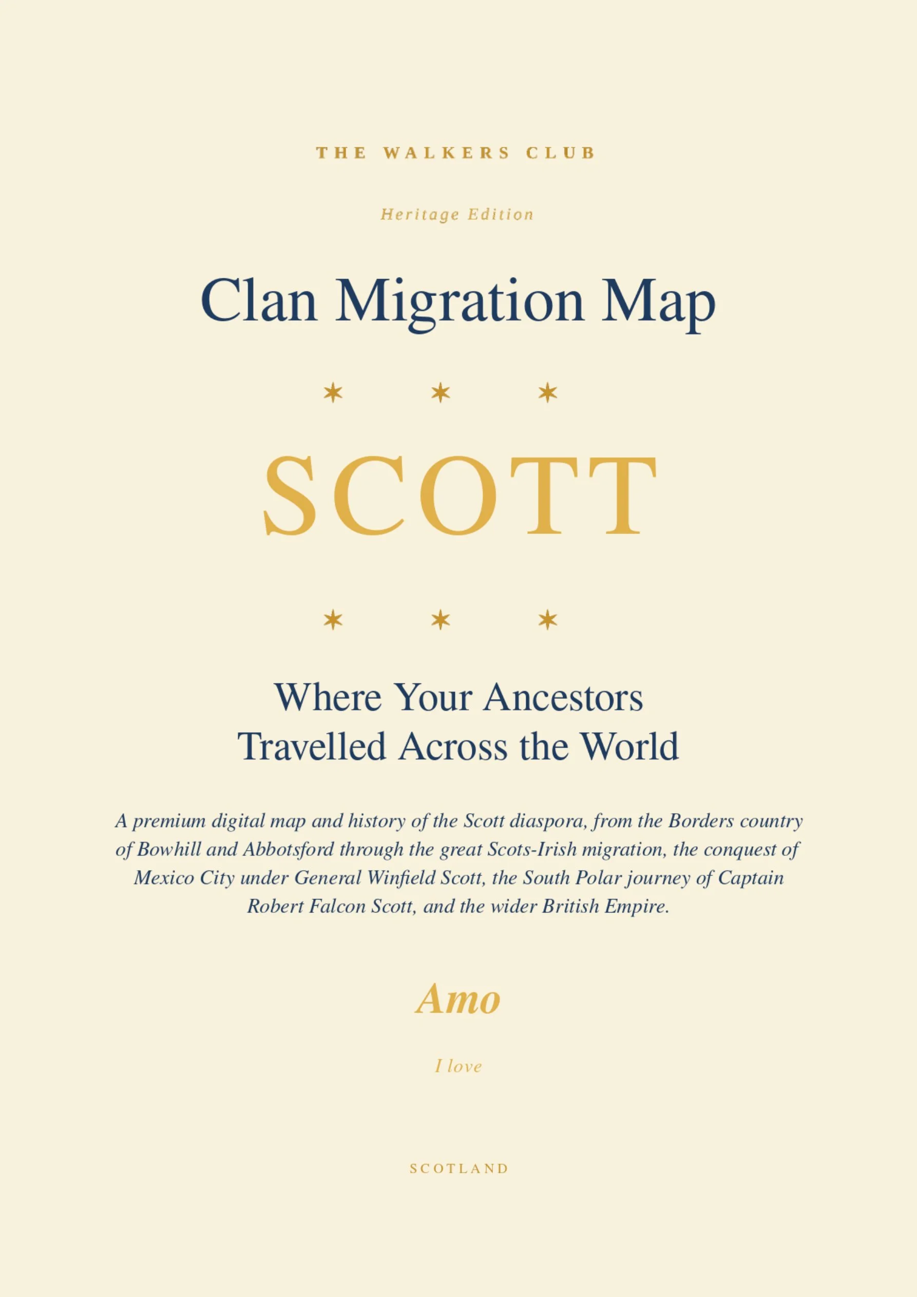 Clan Migration Map: Scott