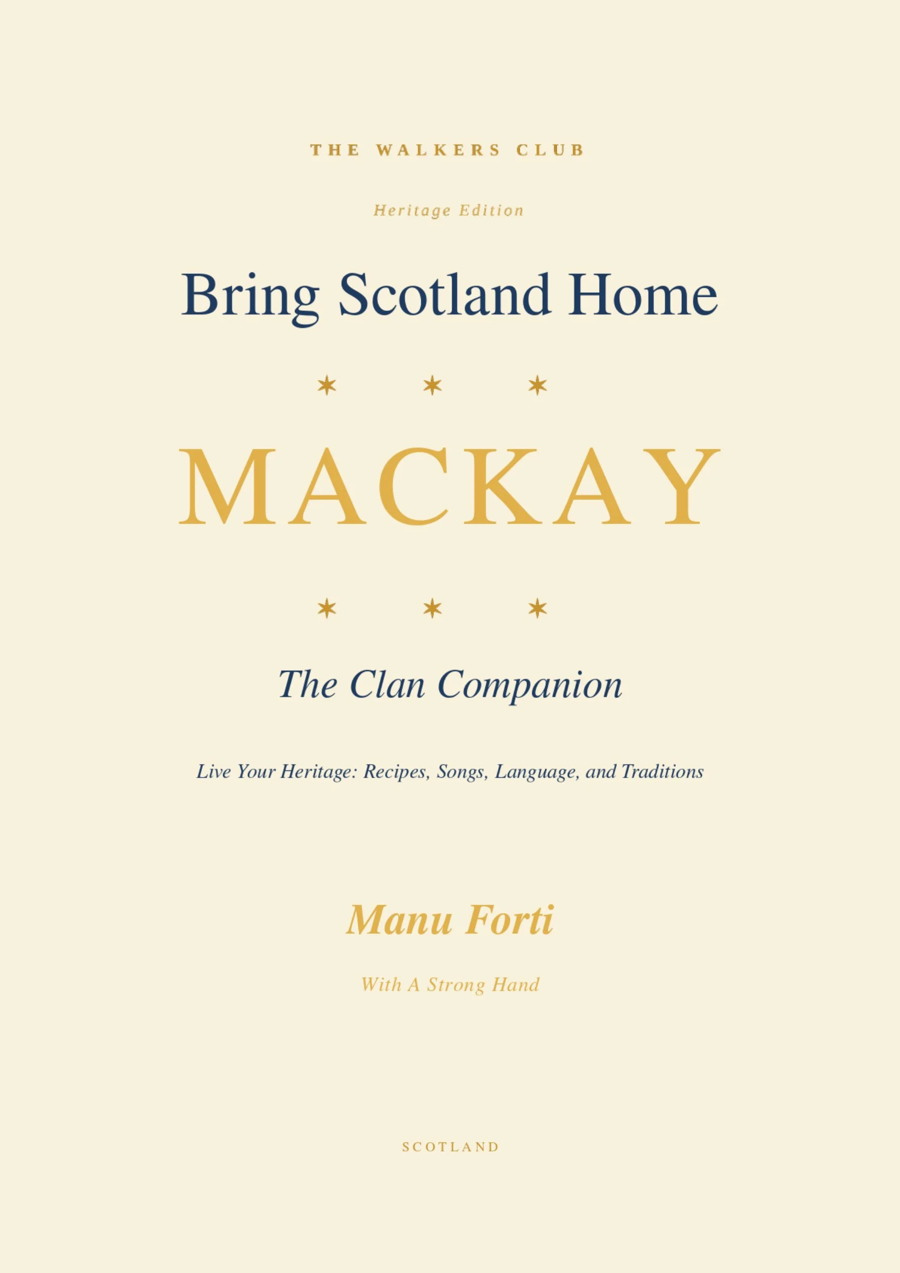 Bring Scotland Home: MacKay