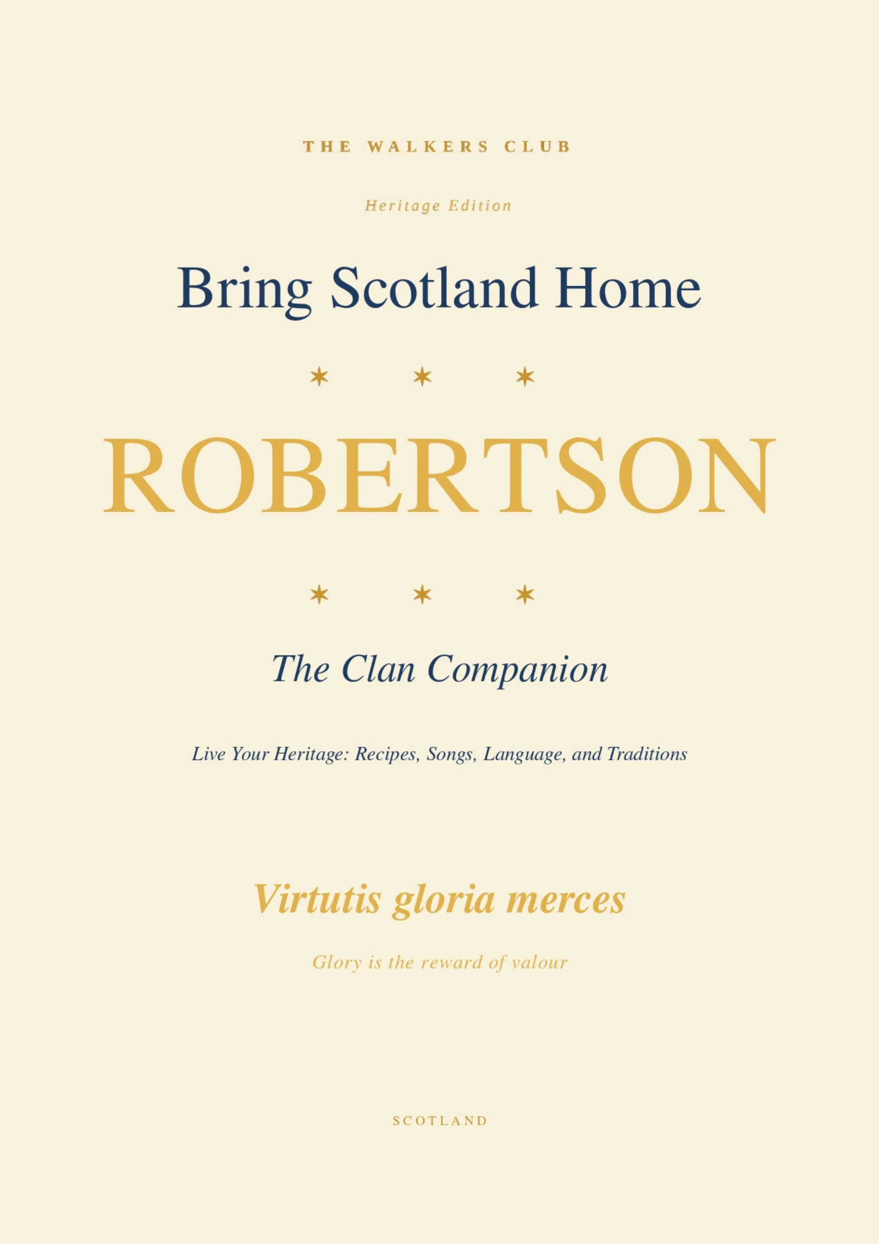 Bring Scotland Home: Robertson