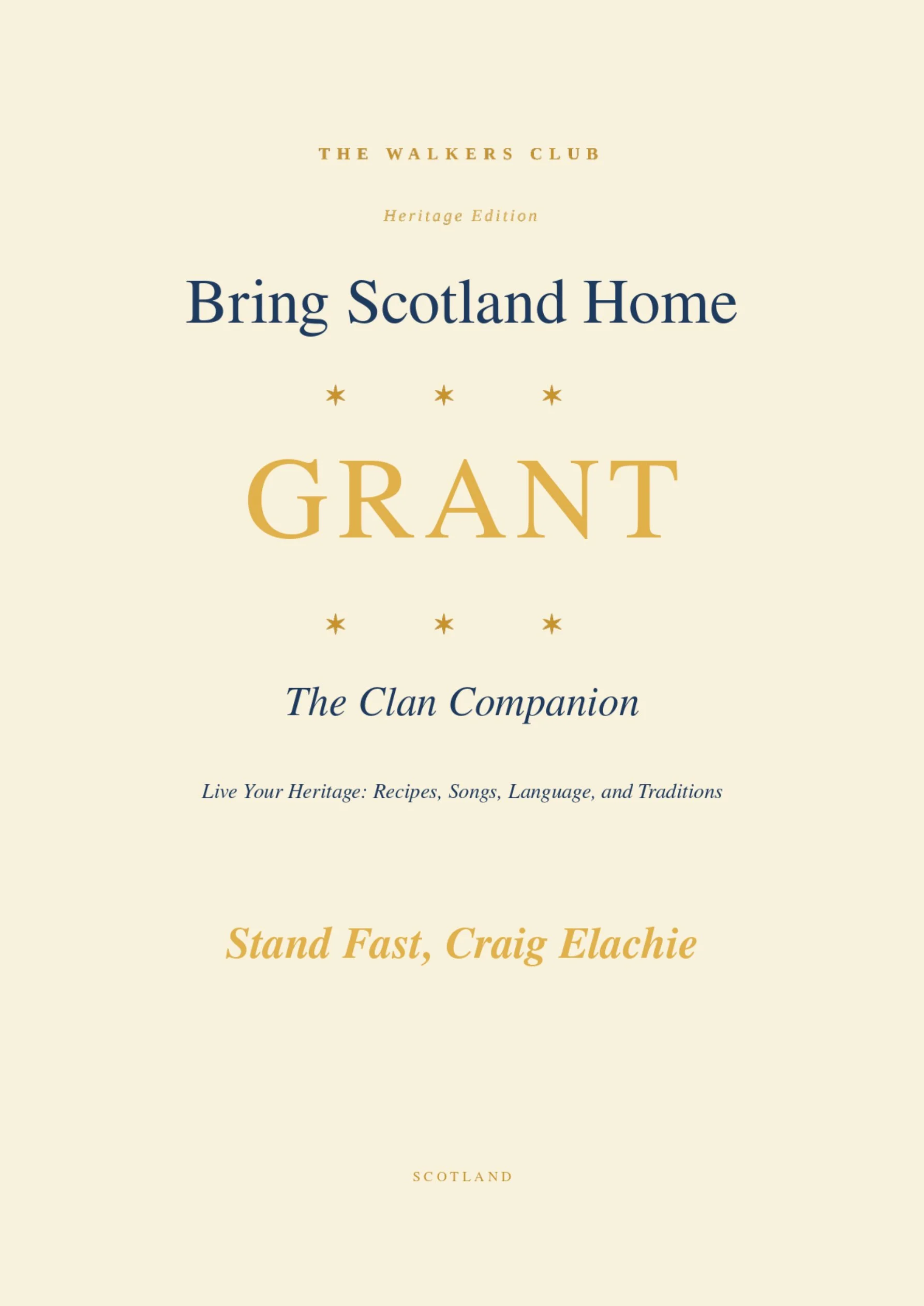 Bring Scotland Home: Grant