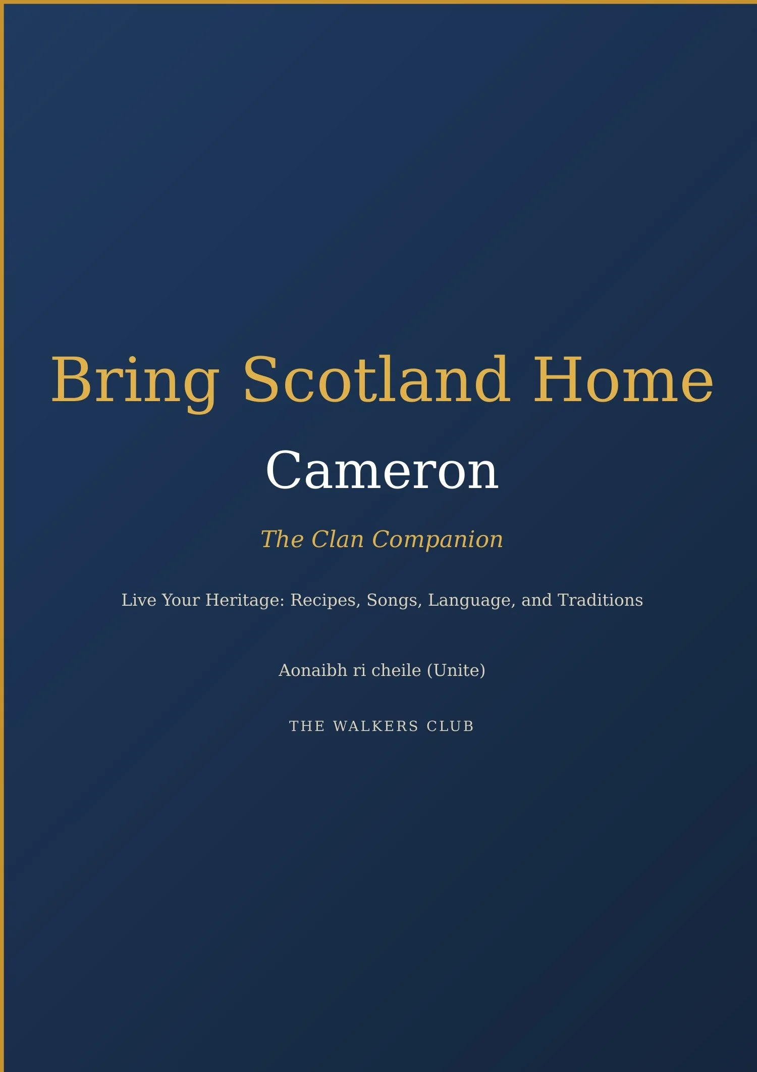 Bring Scotland Home: Cameron