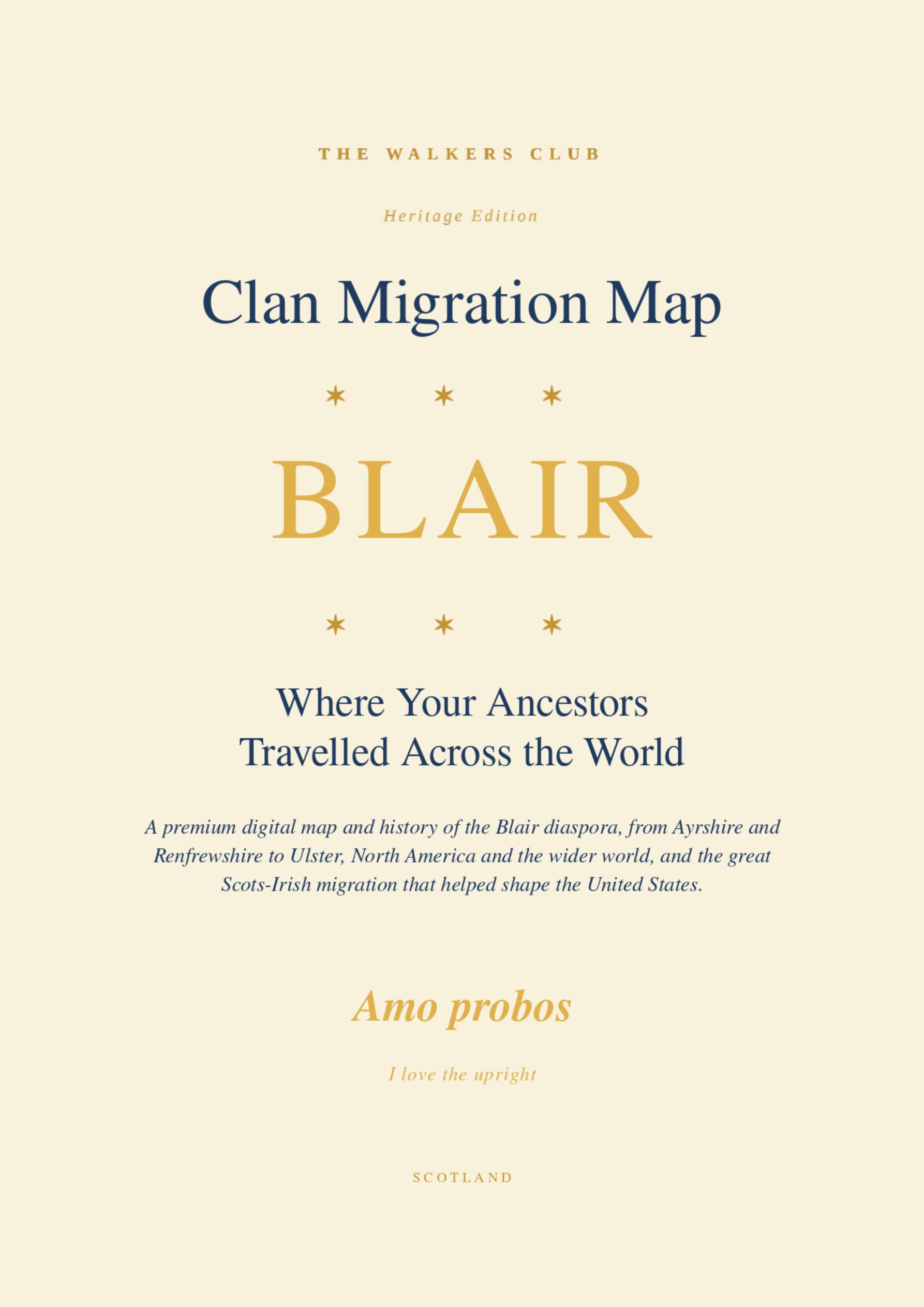 Clan Migration Map: Blair