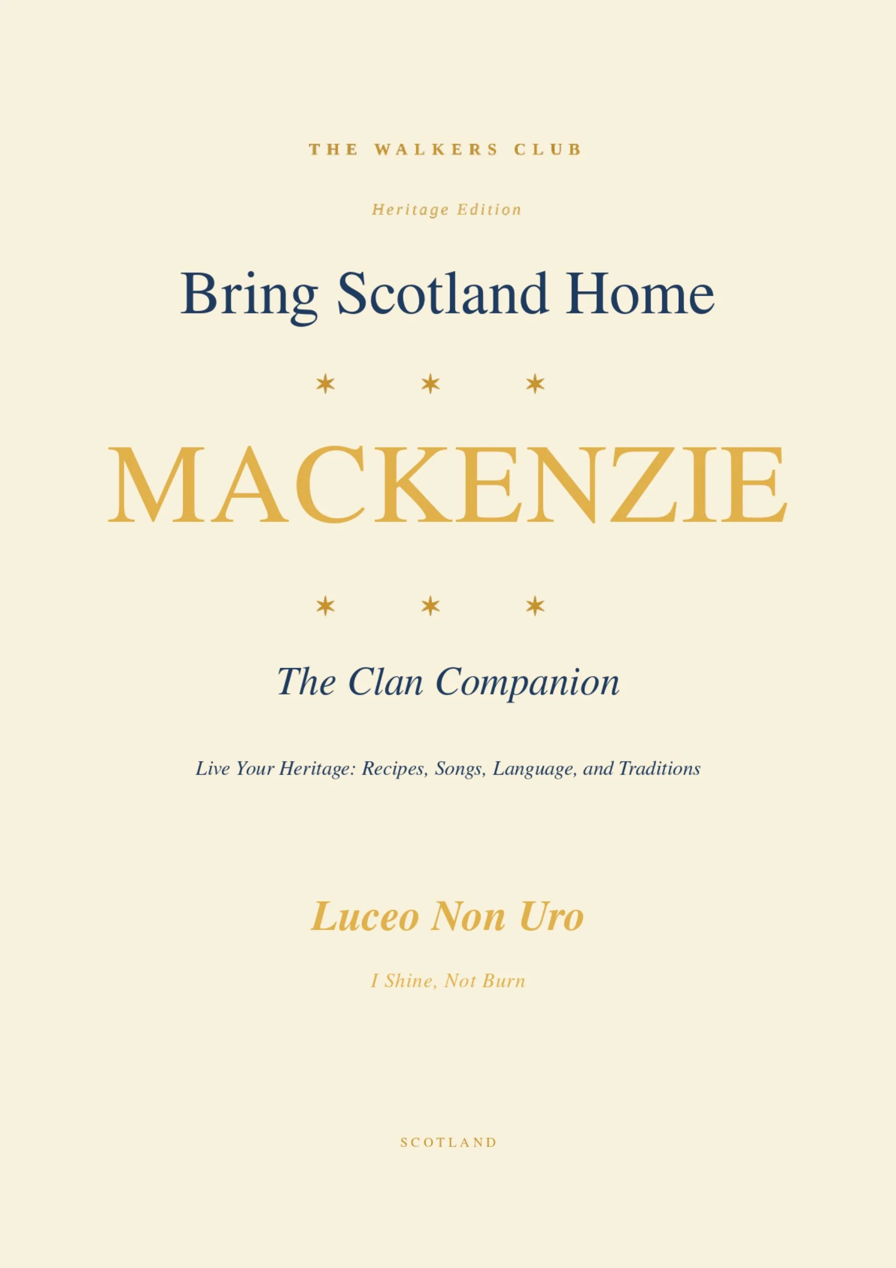 Bring Scotland Home: MacKenzie