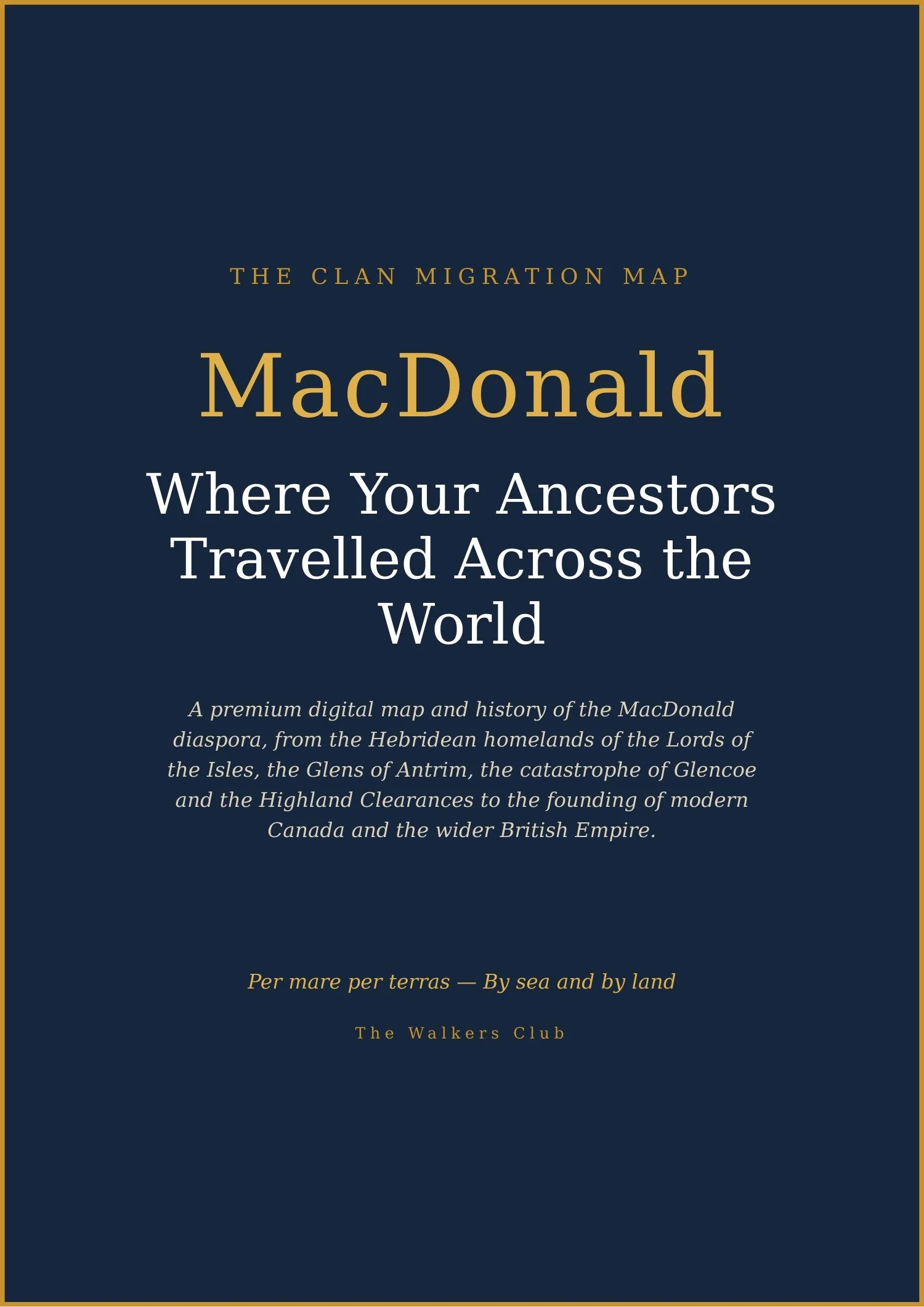 Clan Migration Map: MacDonald