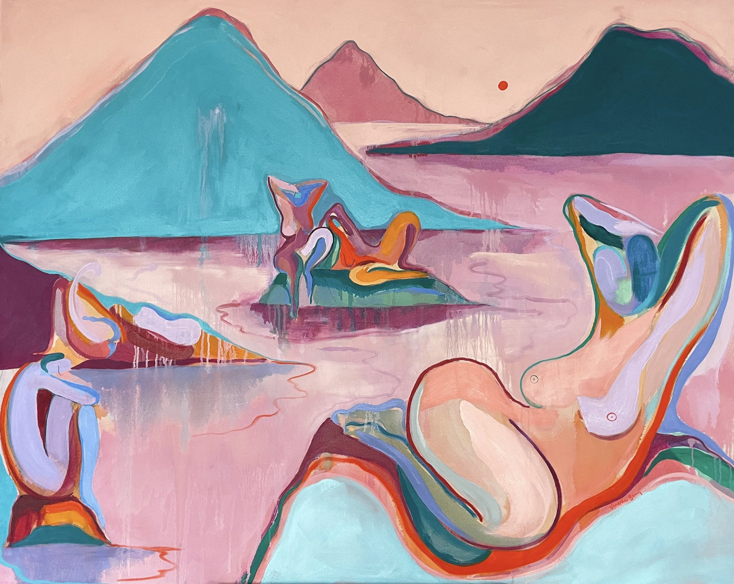   Dreamscape , Oil and Acrylic on Canvas, 150cm x 120cm, 2023 
