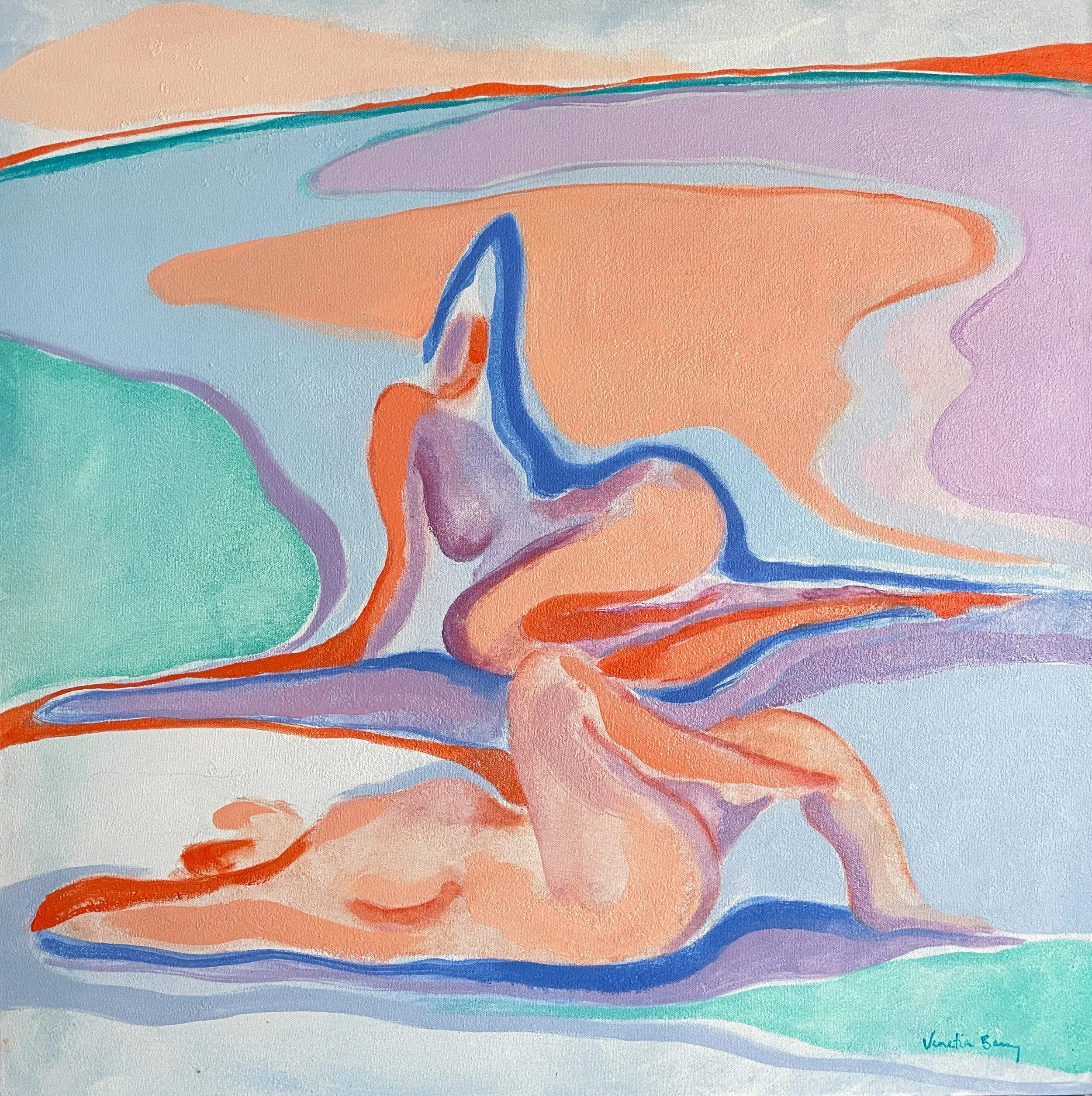   Languid,  Oil on Canvas, 60cm x 60cm, 2023 