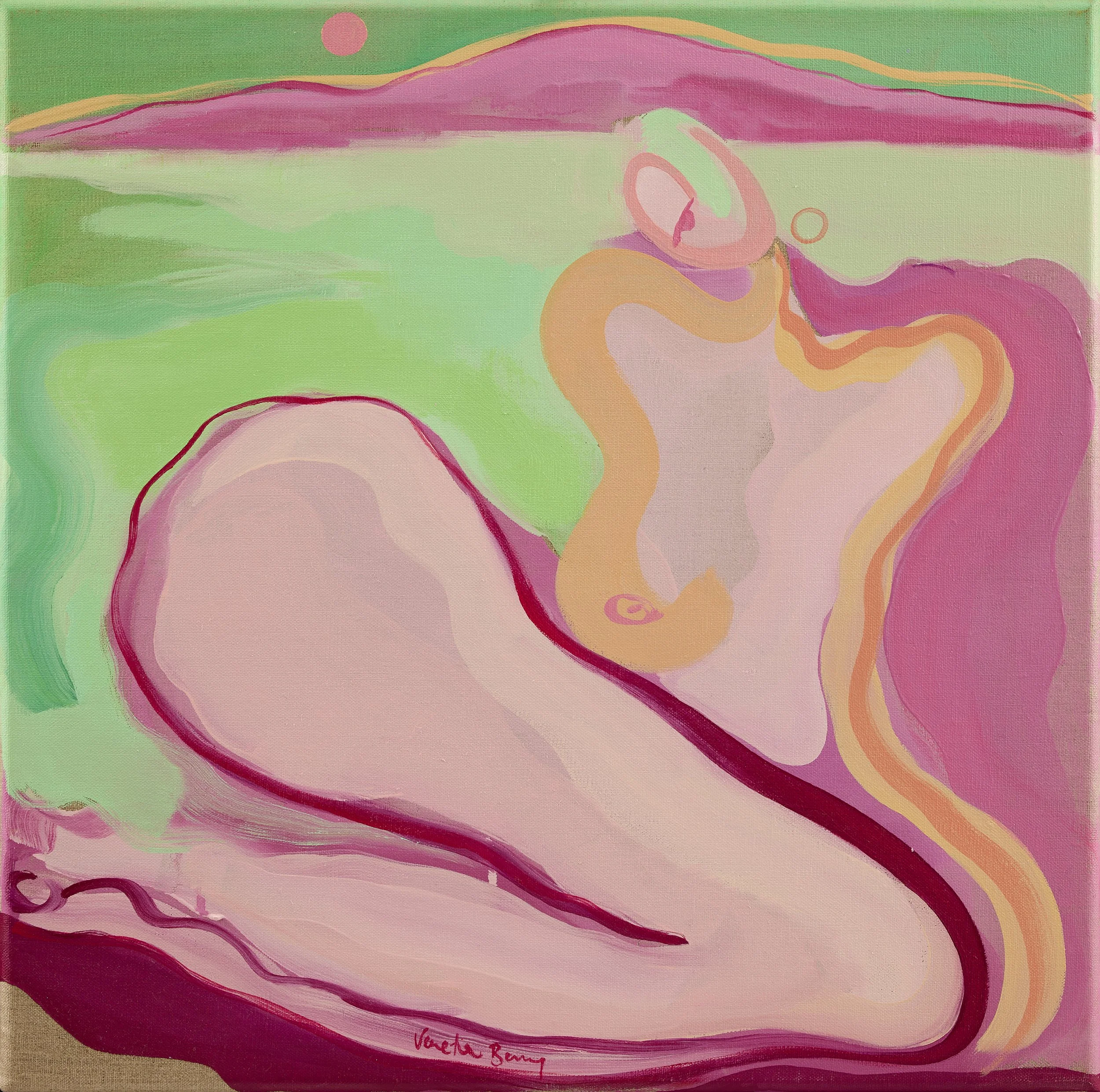 Rose Tinted Glasses , Oil and Acrylic on Linen, 50cm x 50cm, 2025