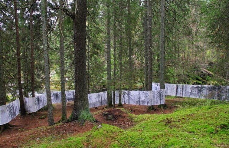 @landartgjerdrum @morten_gran @mona_groenstad with Grade 5 students of Gjerdeum and Vestasen primary schools.

With Eyes Open
50 meter canvas

#art #rural #radicalruralism #landart #drawing #forestart #nature #contemporaryart #contemporarypainting