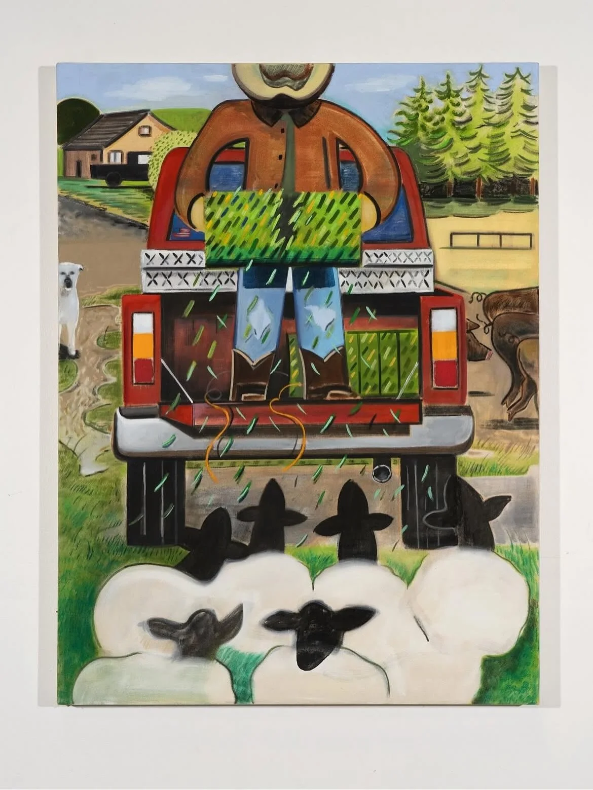 @ajrohrig showing until August 23rd @galleryram 

Feeding the sheep
Oil on canvas
30x40inches

As with much of Rohrig&rsquo;s work, it resists idealization, focusing instead on the complexity and tactility of lived experience.
Rohrig&rsquo;s work inv