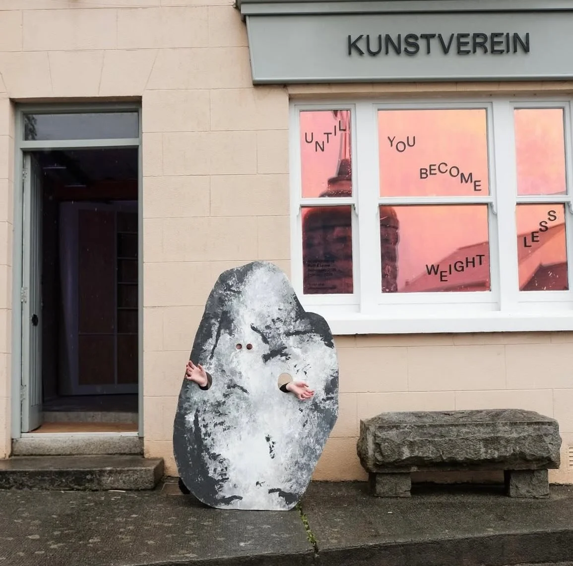 Ruth E Lyons @ruthelyons 
Until You Become Weightless
This ongoing body of sculptural, photographic and performative work is anchored by a series of portraits of the artist&rsquo;s family members as rocks. These rocks are made to be activated, most o