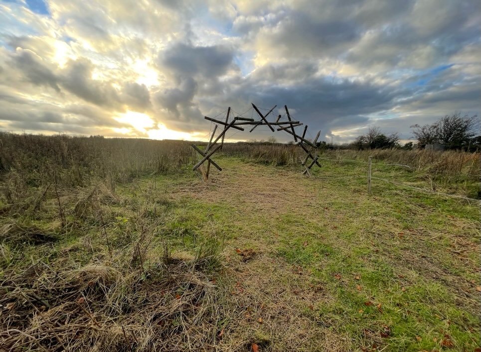 Paddy Bloomer @brownmountaindiamond 
&ldquo;The Fence (2025) seems to lift from the ground, as if floating or bending to let you pass, turning a barrier into an open gesture. For a moment, the combination of old posts and barbed wire hide the precise