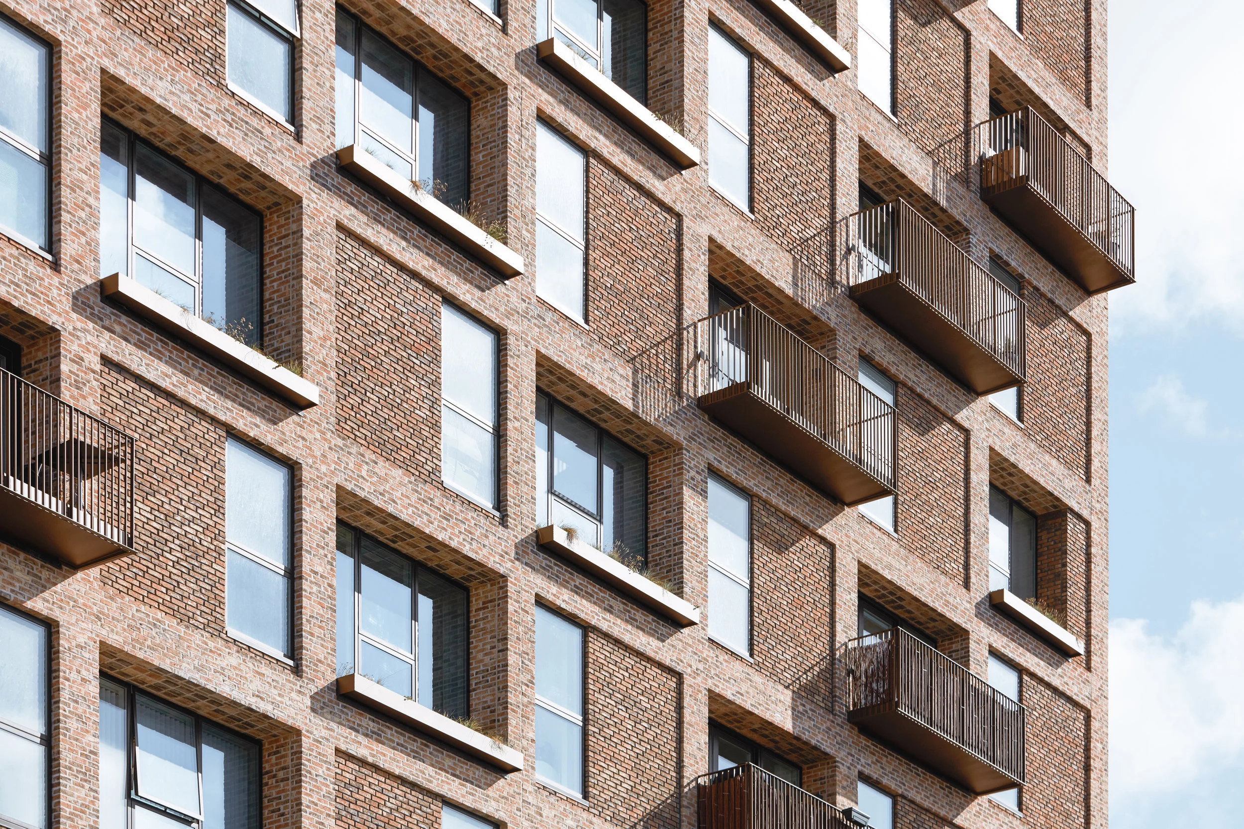 Facadeudsnit af tårnets sydfacade