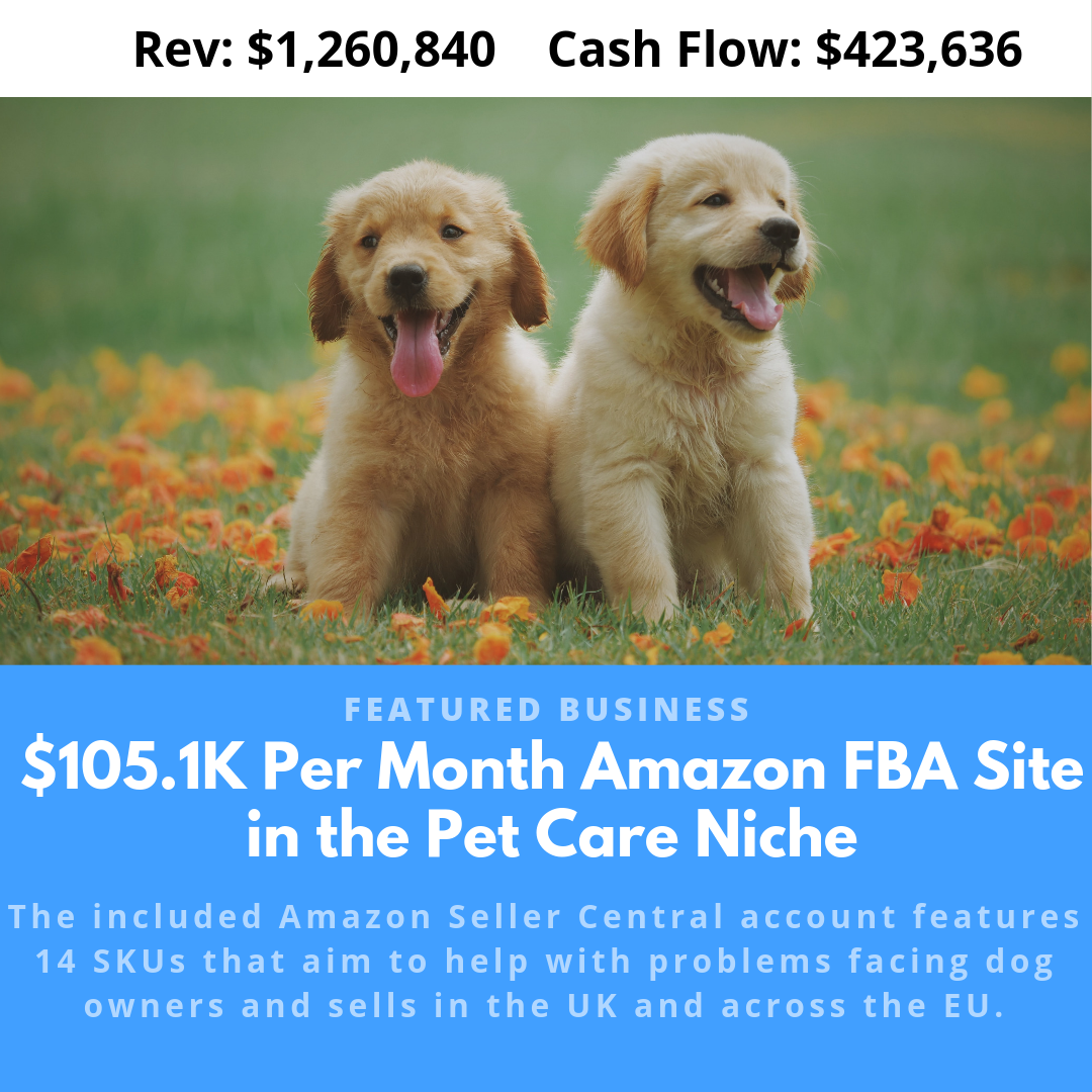 $105.1K Per Month Amazon FBA Site in the Pet Care Niche