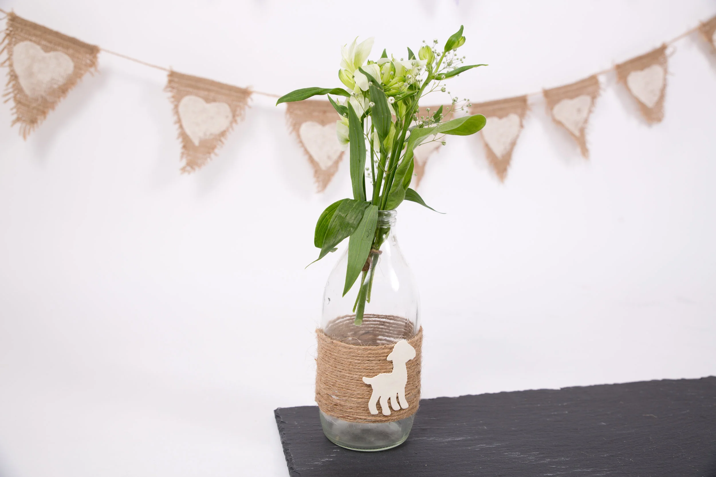 Rectangle Slate - Decorated Milk Bottles (CPLL09)