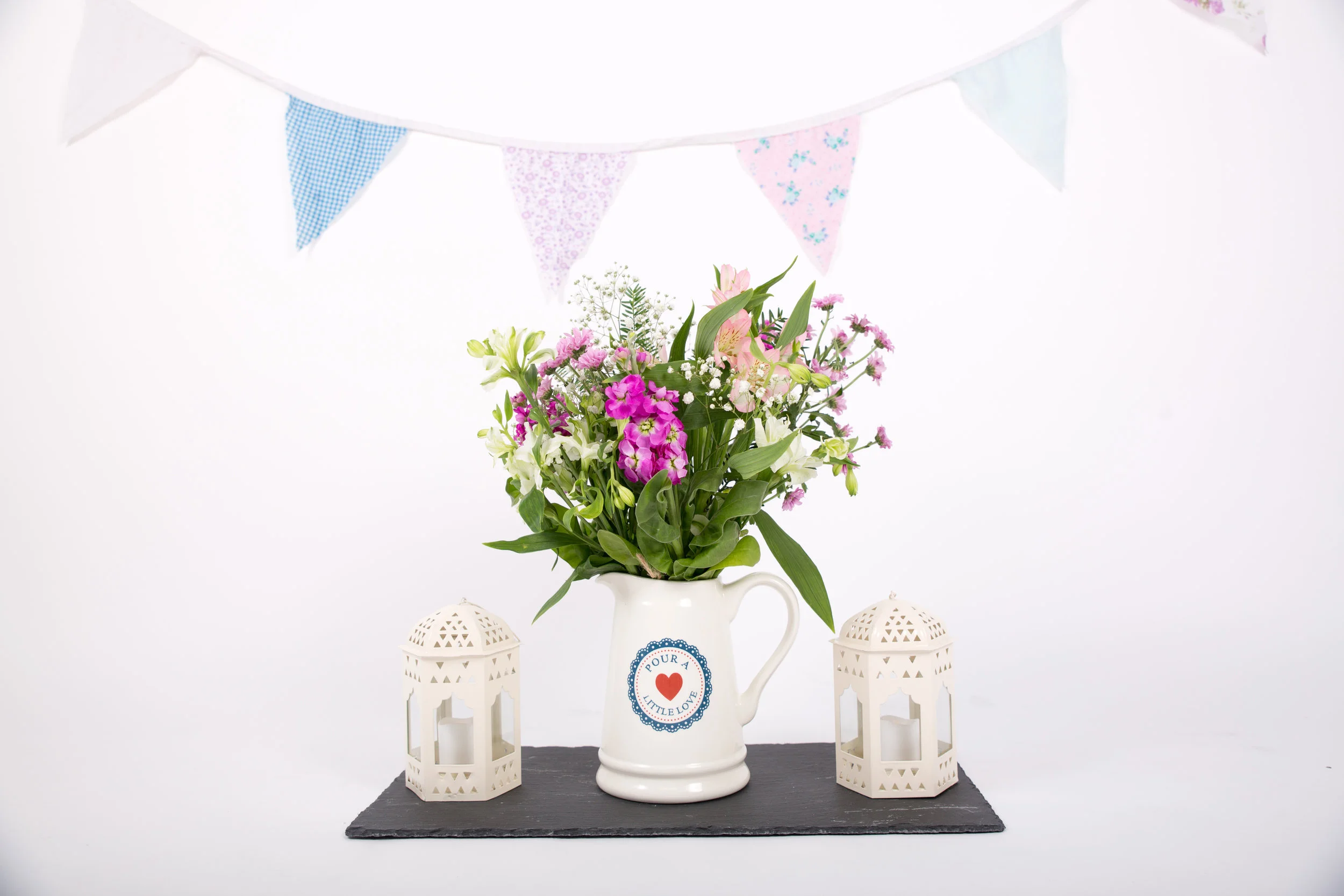 Pour a Little Love Jug - Mini Cream Tealight Holders - Rectangle State (CPLL07)