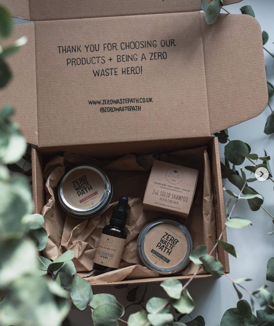 Zero Waste Path products in a box 