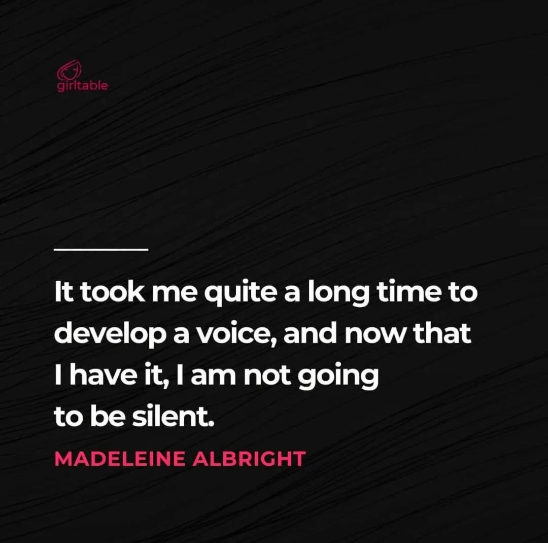 ✨Thank you for encouraging us to use our voices and to never remain silent. Rest In Perfect Peace #MadeleineAlbright.

___
#Trailblazers #GirlPower #GirlTable
