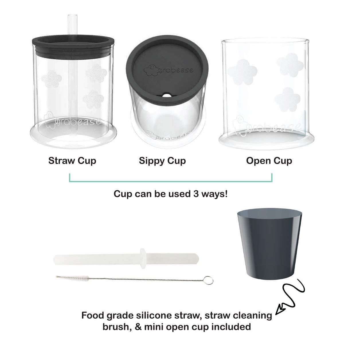 Thermos Foogo 10 oz. Bottle Replacement Straw Set 2-Pack - Clear