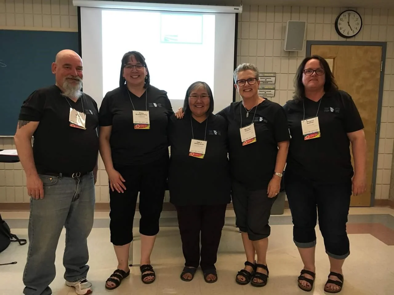 ( Members of the NAC presentation team: Jim Watkin, Fiona Buchan-Corey, Emily Angulalik, Maureen Doherty & Margaret Sullivan)