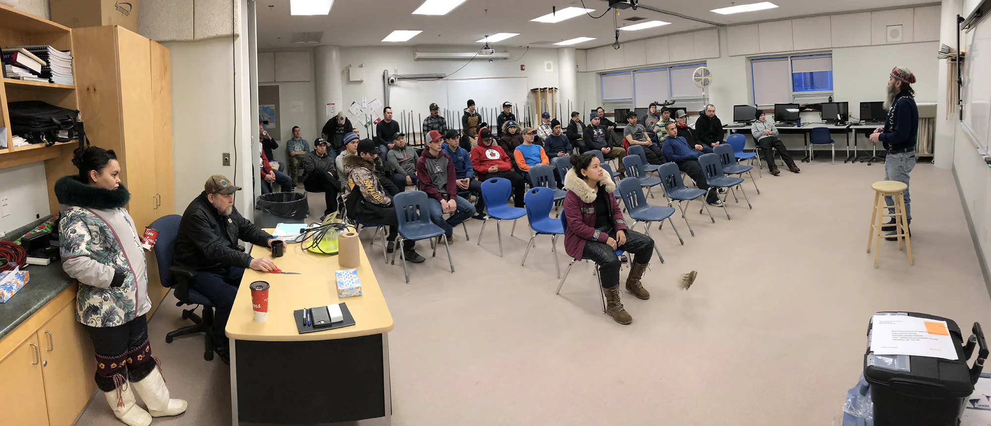 First year class of 33 apprentices and our Sanatuliqsarvik faculty at orientation.