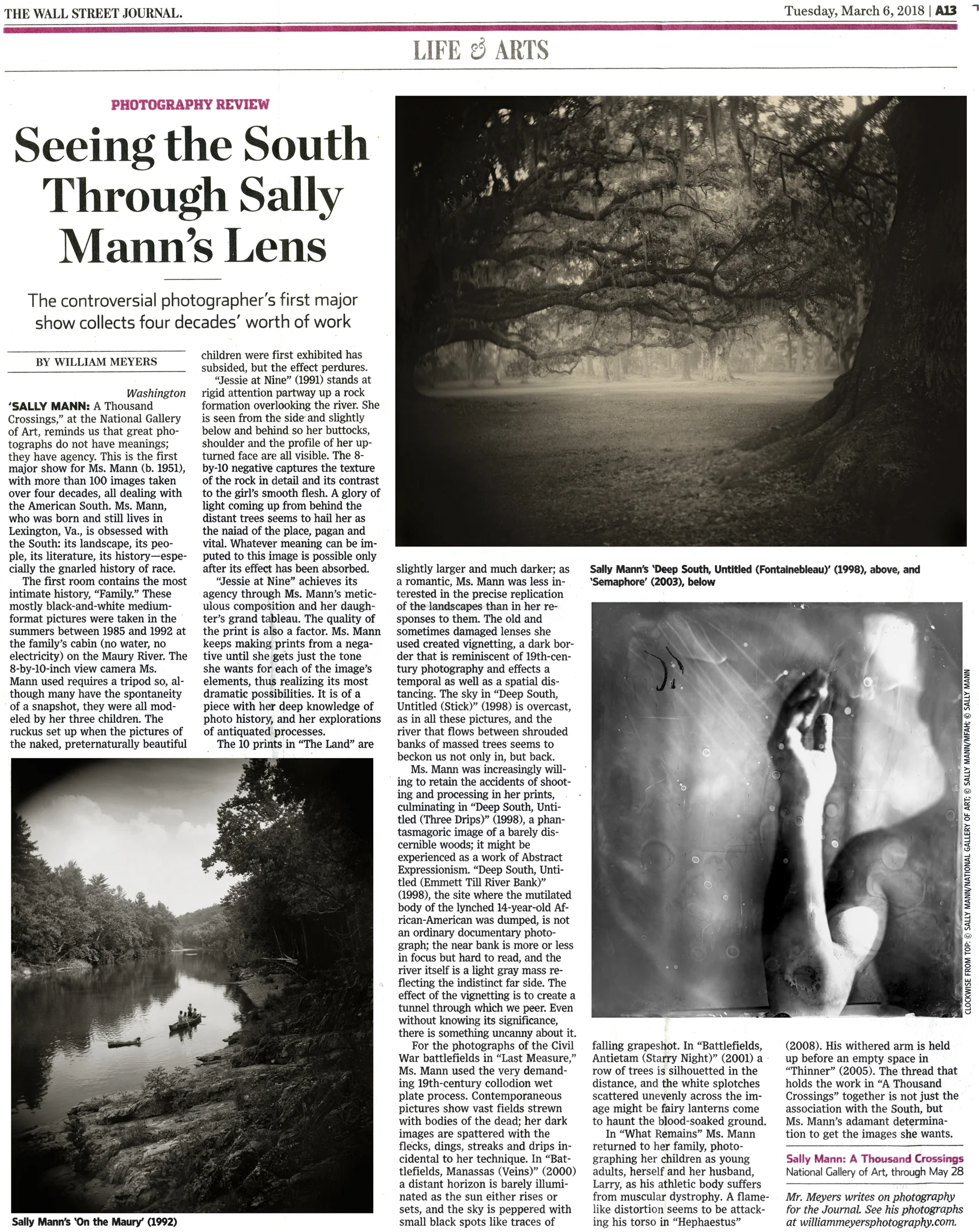 Sally Mann: A Thousand Crossings Press — Sally Mann