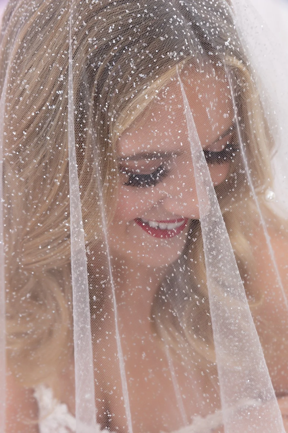Bridal veil detail photo for boudoir photoshoot