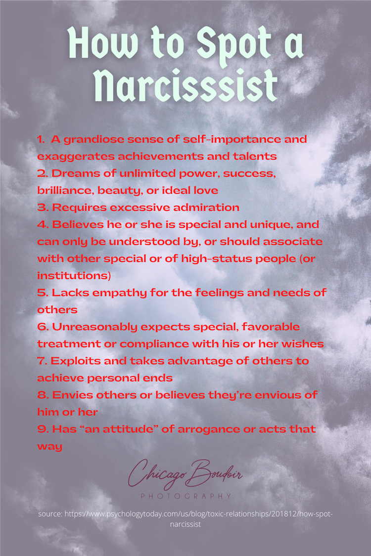 How to Spot a Narcissist I Chicago Boudoir Photography