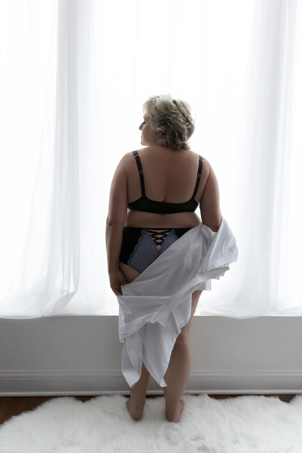 Boudoir photos with a natural light window