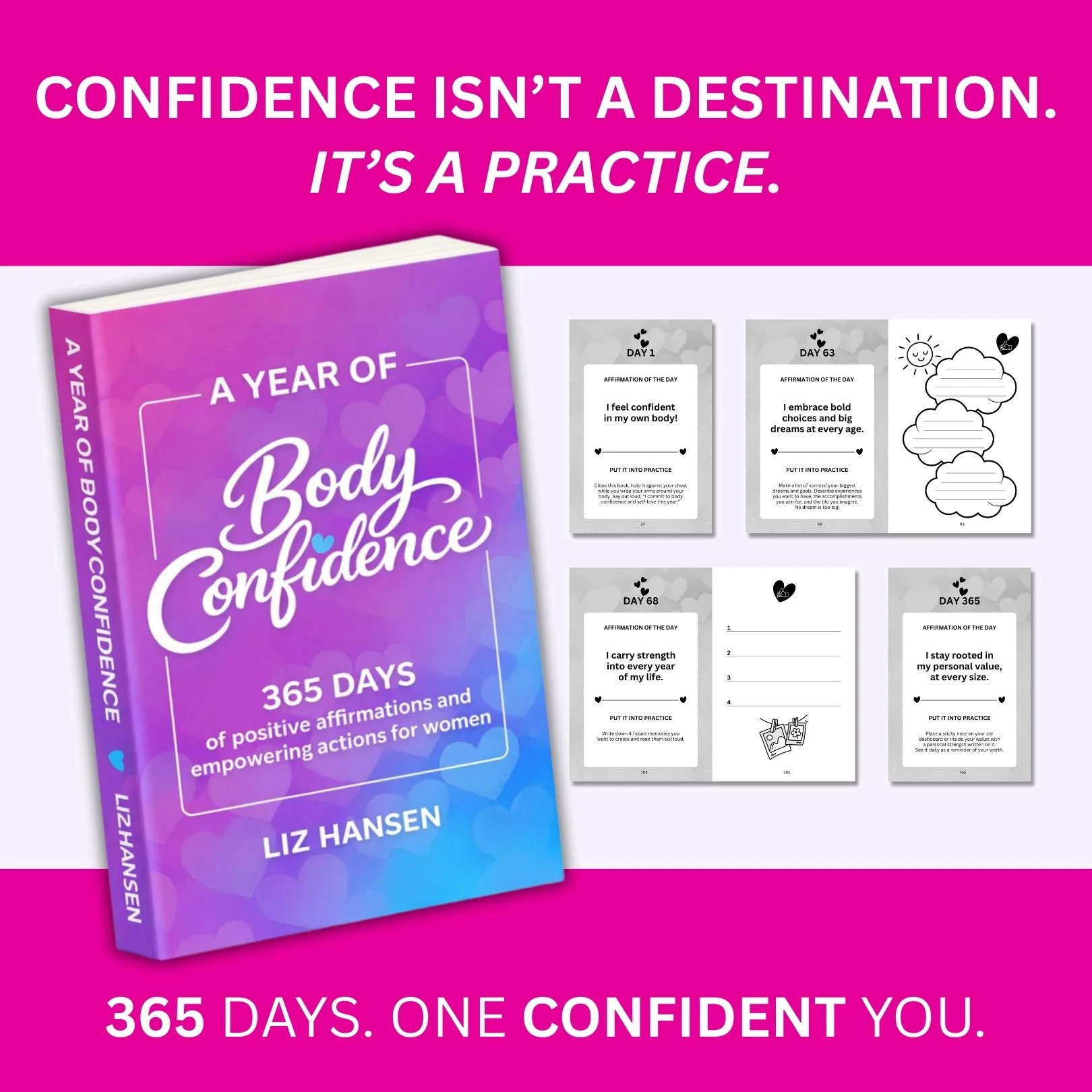 365 Days of positive affirmations book for women preview