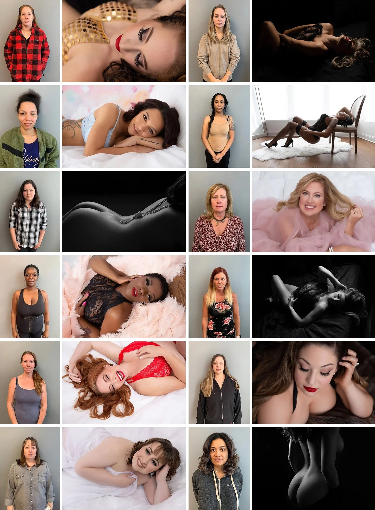 Before and After Boudoir Transformation