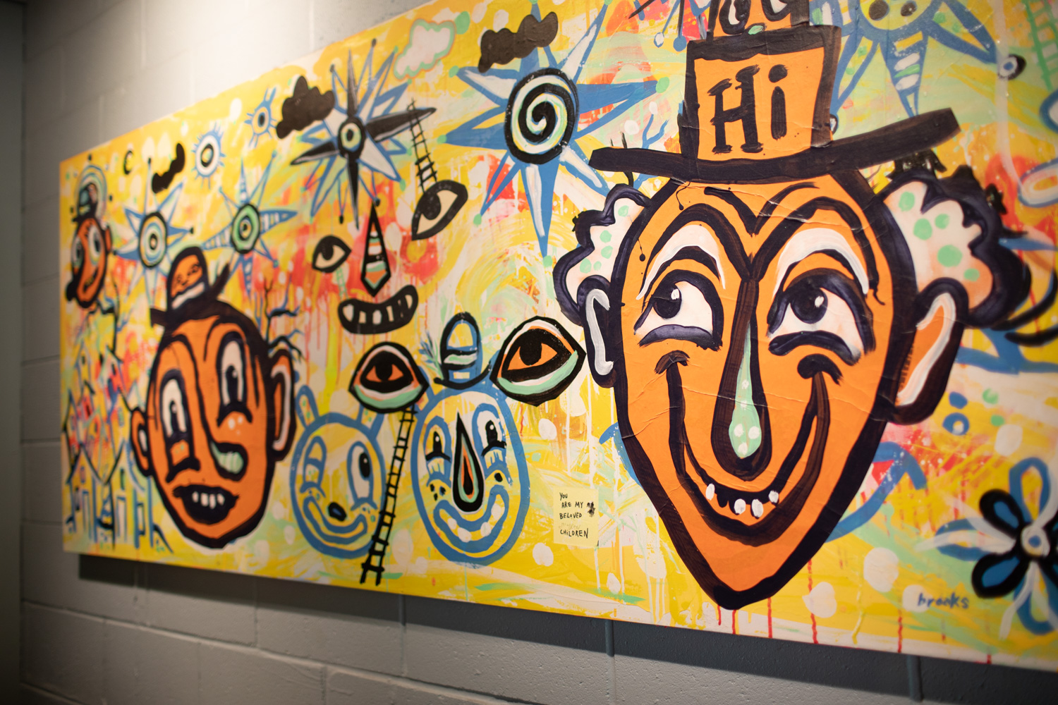 Artwork inside Taproom Coffee.
